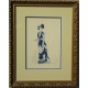 Jeune femme &agrave; la robe bleue