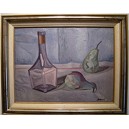 Bouteille et poires